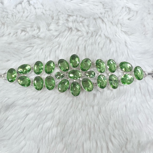 Peridot 925 Large Necklace & Bracelet Set - Picture 6 of 8